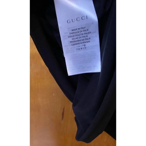 Gucci Avant Garde Midi Sheath Dress 90s Minimalist Bodycon Knot Jersey Y2K Sz S - Picture 11 of 15